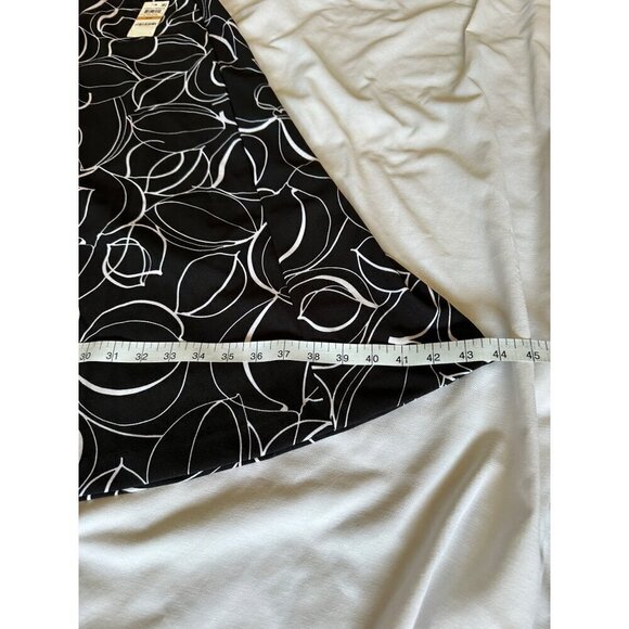 Alfani Skirt Plus Sz16W Midi Cobalt Breeze Black White Floral Elastic Waist NEW - Picture 12 of 12